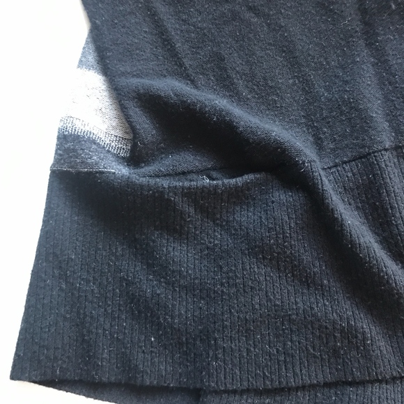 Vince Gray Variegated Striped Drape Cardigan - Picture 6 of 8